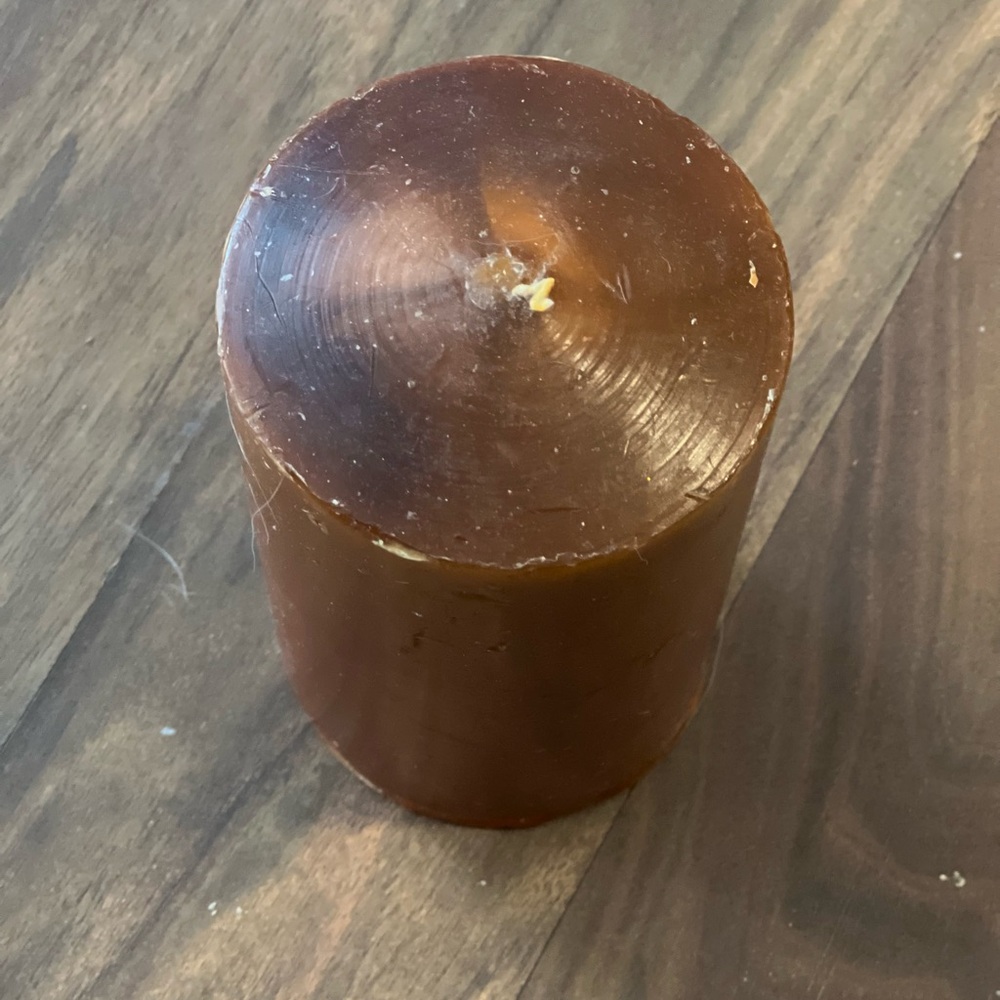 Elegant Brown Pillar Candle